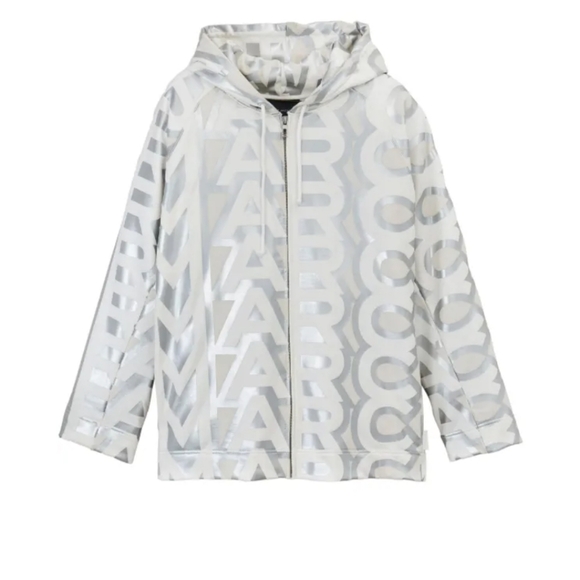 🆕 Marc Jacobs Monogram Zip Hoodie Sz M/L - Picture 1 of 6